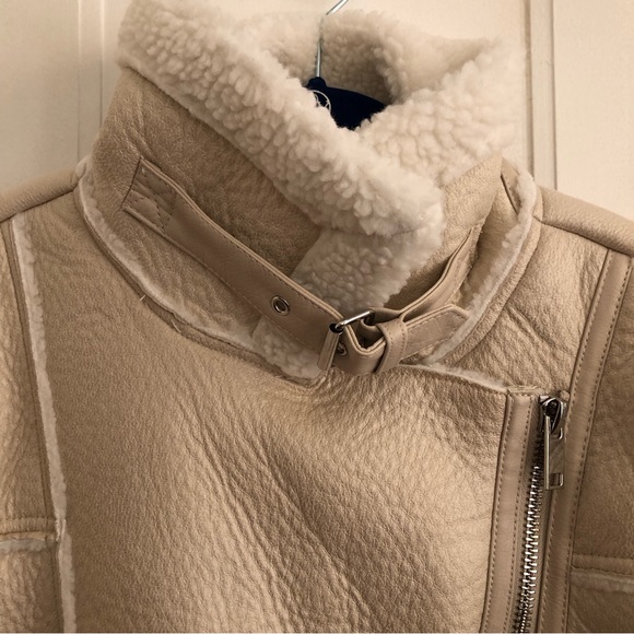 Primark Faux Leather Sherling Jacket/Coat Size Small - Picture 6 of 16